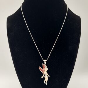 ✨ Disney Tinkerbell Pendant Necklace – Sparkly Fairy Charm ✨